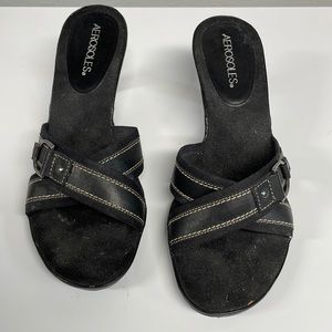 Aerosoles black sandals